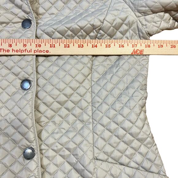 Brooks Brothers Women’s Quilted Puffer Jacket Size 2 Tan Insulated Outdoor - Picture 7 of 8